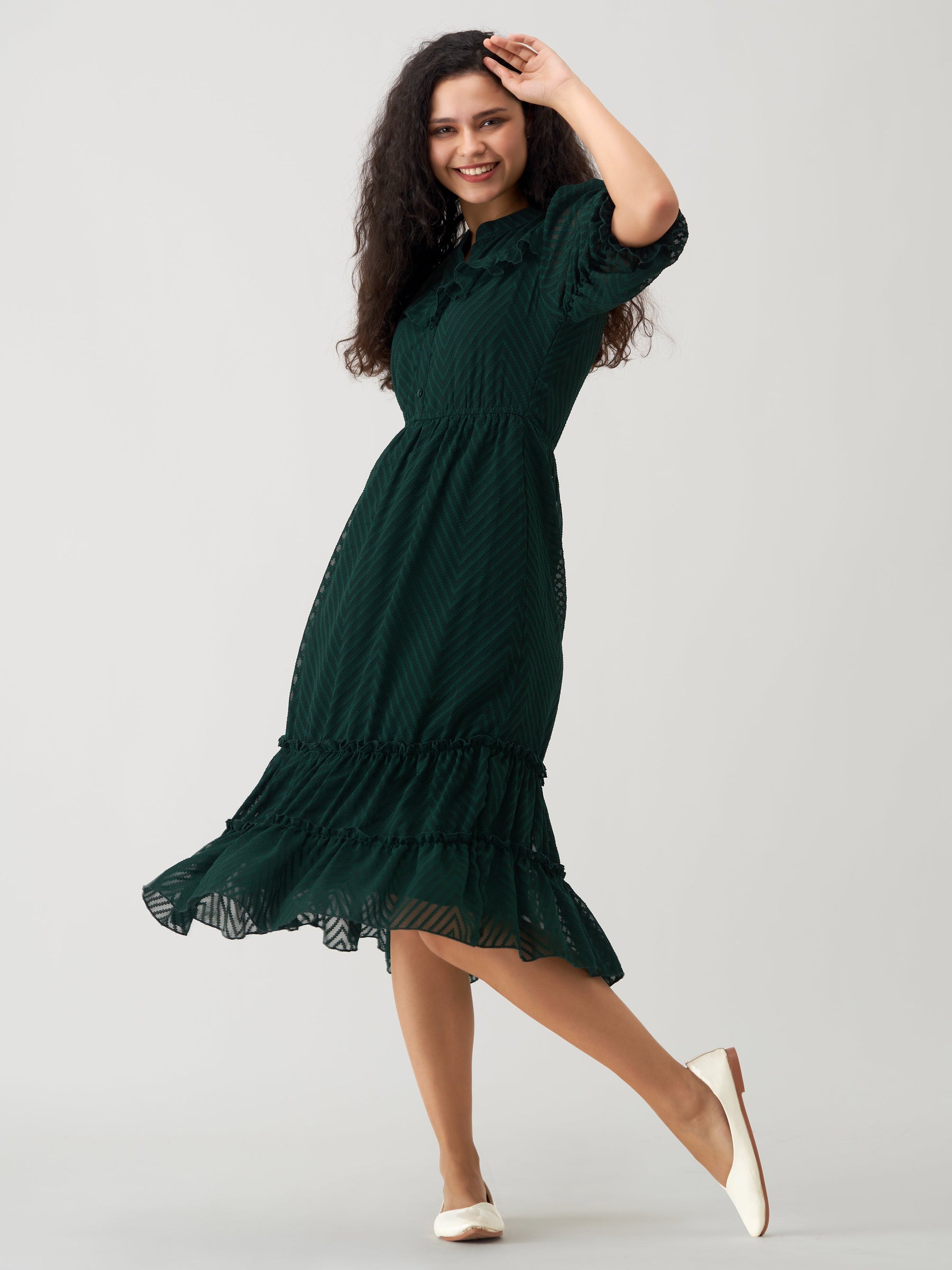 Green western dress best sale