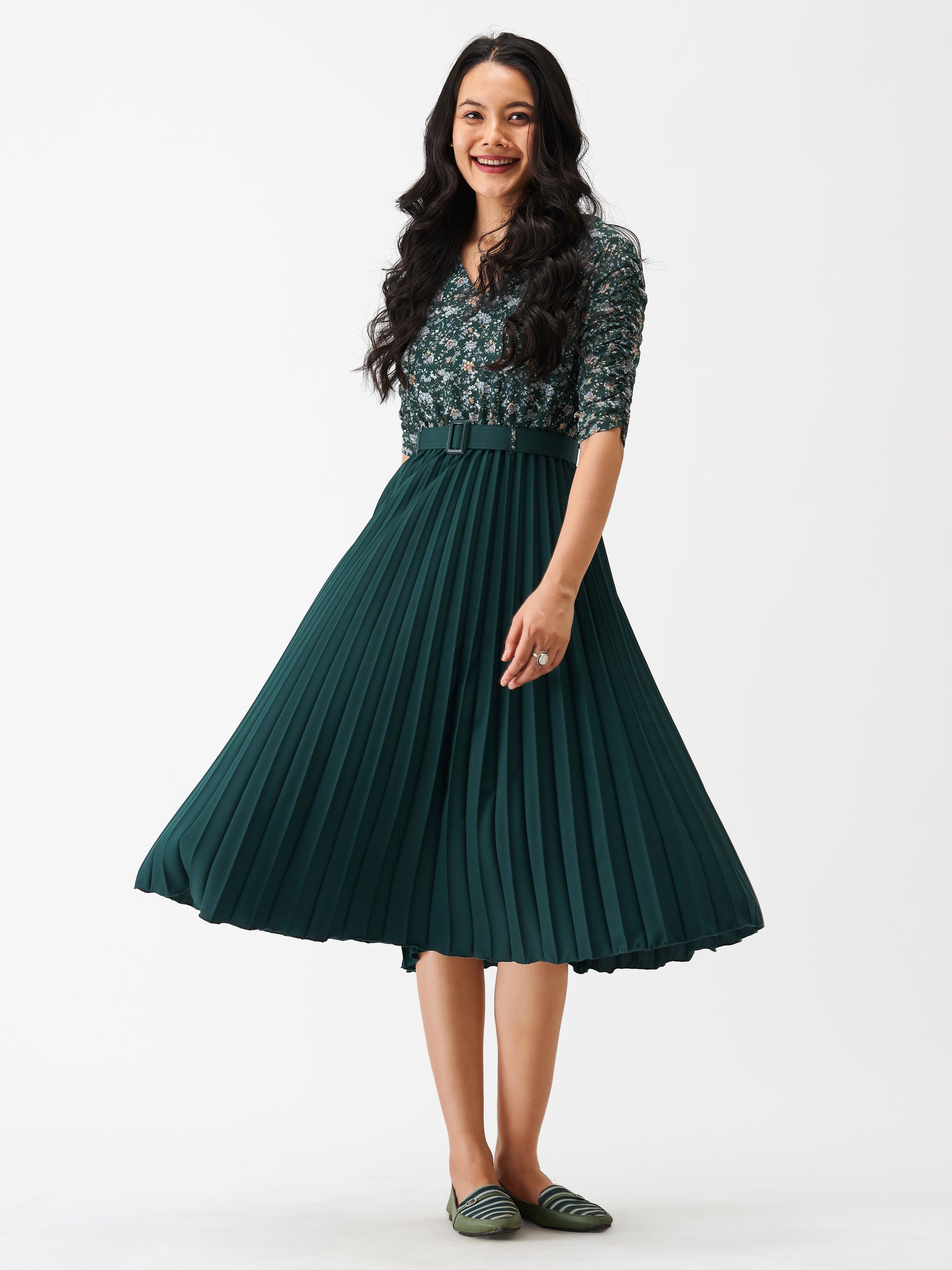 flare design dress Halter Mini Flare Dress main image 1